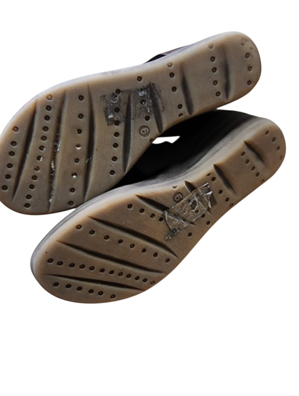 Pierre Dumas Brown Leather Platform Wedge Sandals 9 Zip Back Peep Toe - Picture 4 of 5